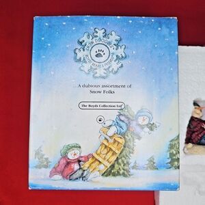 Snow Folks Snowmen No Brakes Figurine Boyds Bears VTG #36520